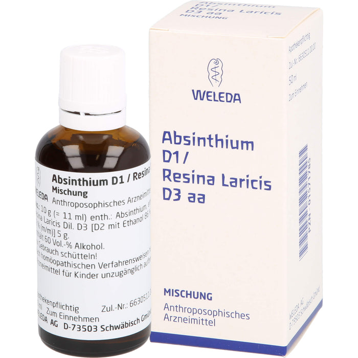 WELEDA Absinthium D1 / Resina laricis D3 aa Mischung, 50 ml Mélange