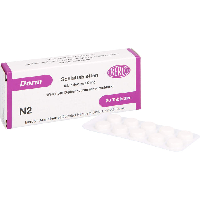 Dorm Schlaftabletten, 20 pc Tablettes