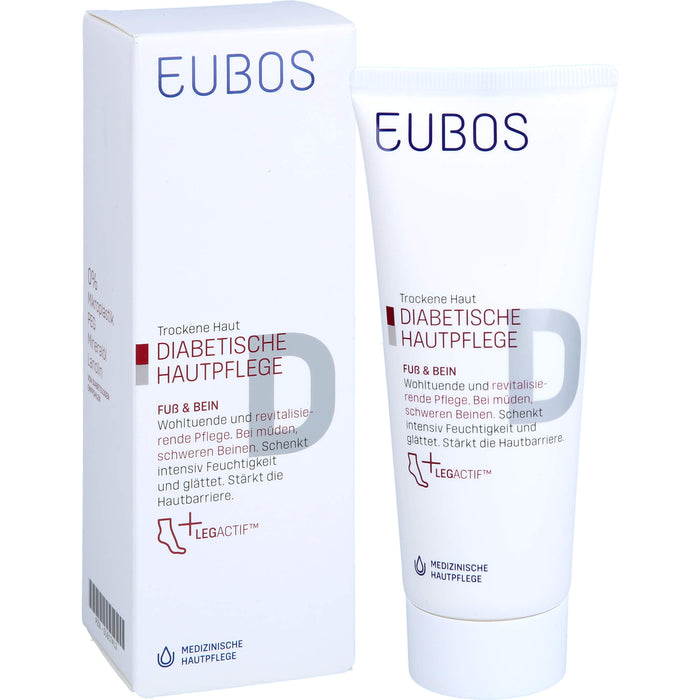 EUBOS Diabetische Hautpflege Fuß + Bein, 100 ml Cream