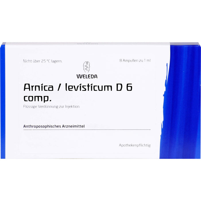 WELEDA Arnica / Levisticum D6 comp. flüssige Verdünnung, 8 pcs. Ampoules