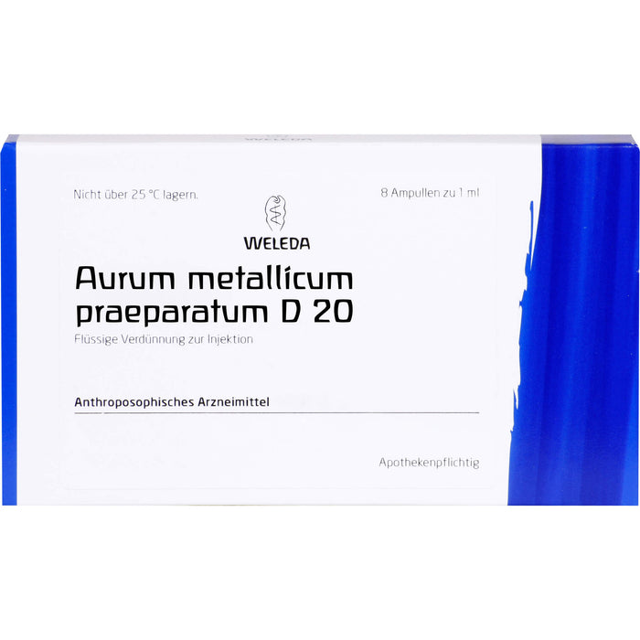 WELEDA Aurum metallicum praeparatum D20 flüssige Verdünnung, 8 pc Ampoules