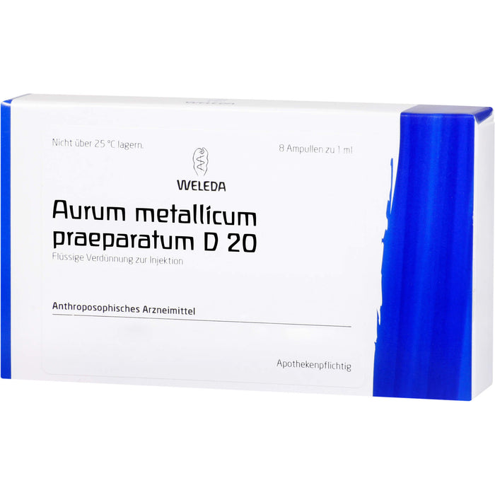 WELEDA Aurum metallicum praeparatum D20 flüssige Verdünnung, 8 pcs. Ampoules