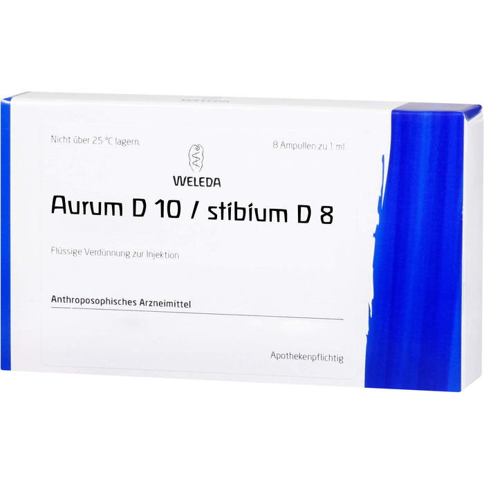 WELEDA Aurum D10/Stibium D8 flüssige Verdünnung, 8 pcs. Ampoules