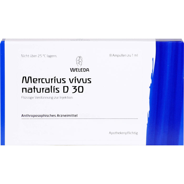 Mercurius vivus naturalis D30 Weleda Amp., 8X1 ml AMP