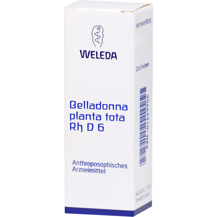 Belladonna planta tota Rh D6 Weleda Dil., 20 ml DIL