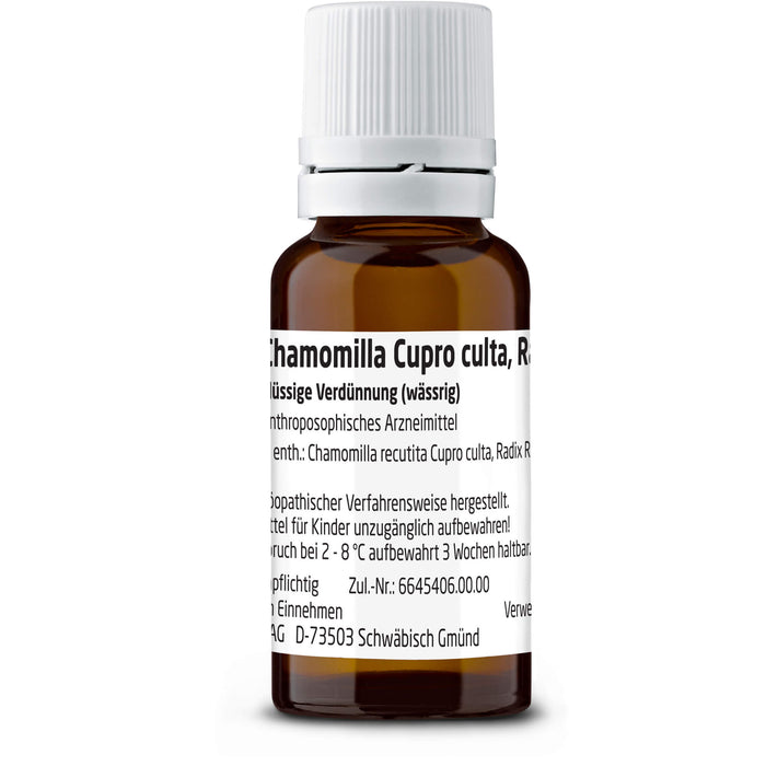 Chamomilla Cupro culta Radix Rh D3 Weleda Dil., 20 ml DIL