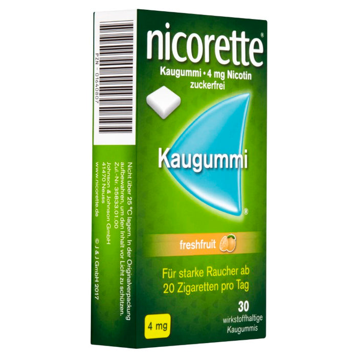 nicorette 4 mg freshfruit Kaugummi, 30 St. Kaugummi