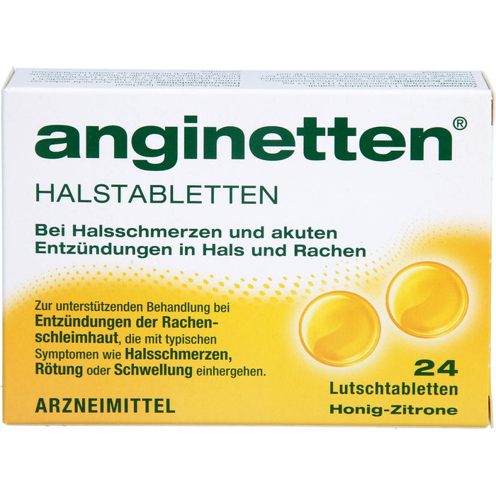 anginetten Halstabletten bei Entzündungen im Hals- und Rachenraum, 24 pc Tablettes