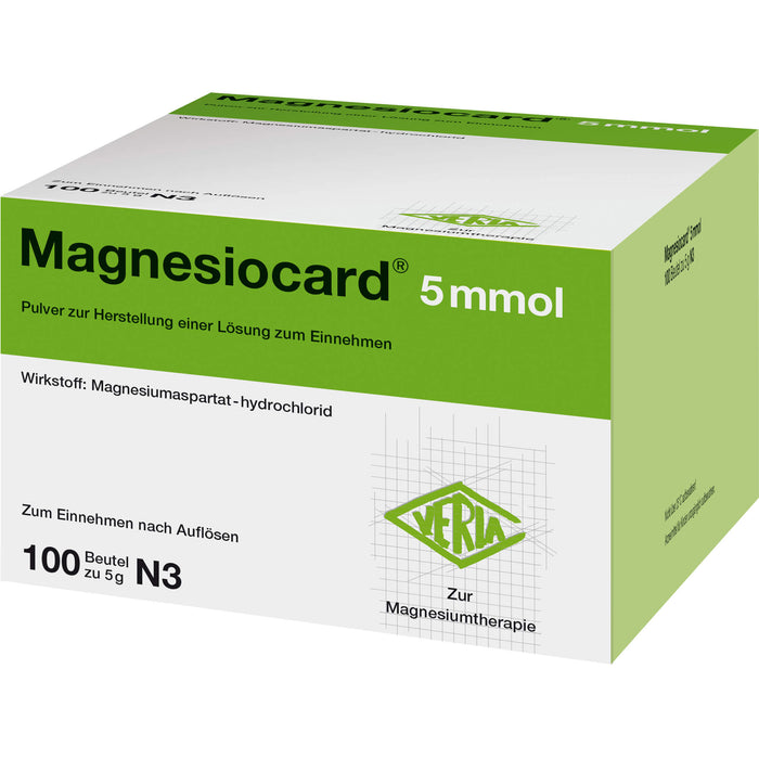 Magnesiocard 5 mmol Pulver bei Magnesiummangel, 100 pc Sachets