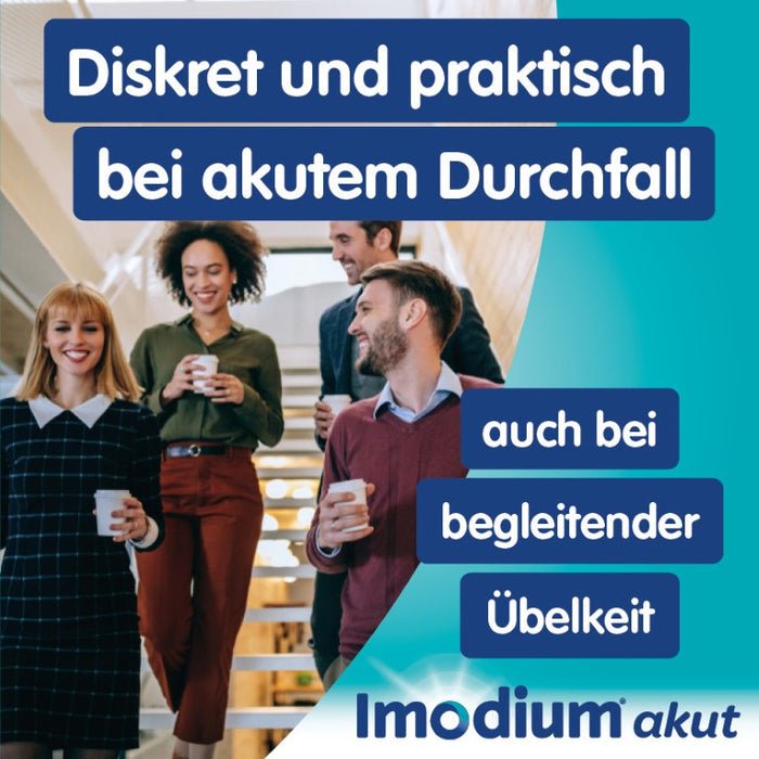 Imodium akut lingual Schmelztabletten bei akutem Durchfall, 6 pcs. Tablets