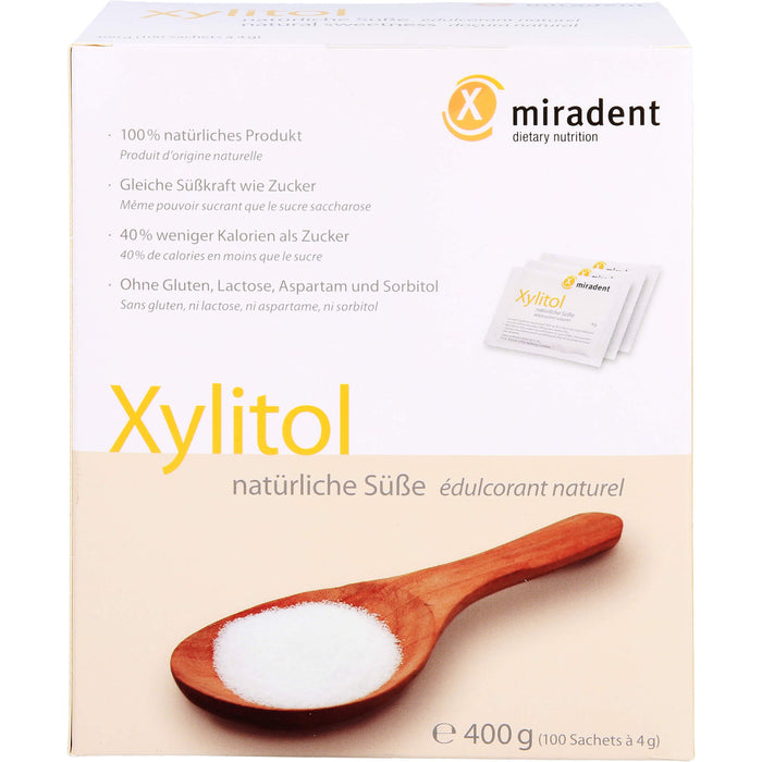 miradent Xylitol natürlicher Zuckaustauschstoff Sachets, 400 g Powder