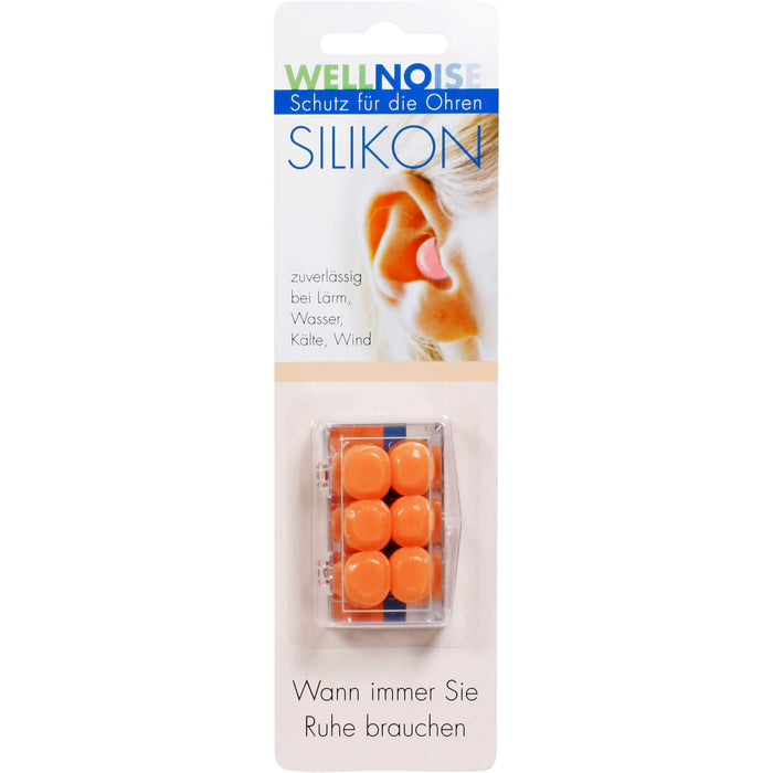 WELLNOISE Silikon Ohrenstopfen  skin, 6 St. Ohrstöpsel