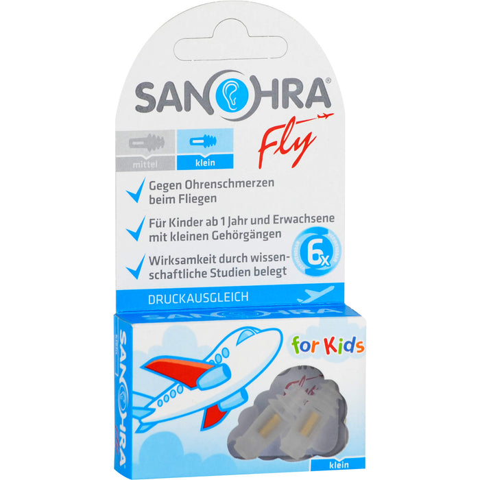 SANOHRA fly gegen Ohrenschmerzen beim Fliegen Ohrenschutz mittel, 2 pcs. Earplugs