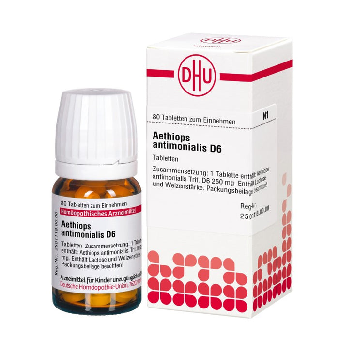 DHU Aethiops antimonialis D6 Tabletten, 80 pcs. Tablets