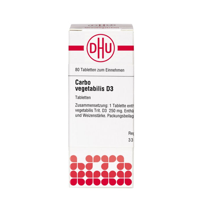 DHU Carbo vegetabilis D3 Tabletten, 80 pc Tablettes