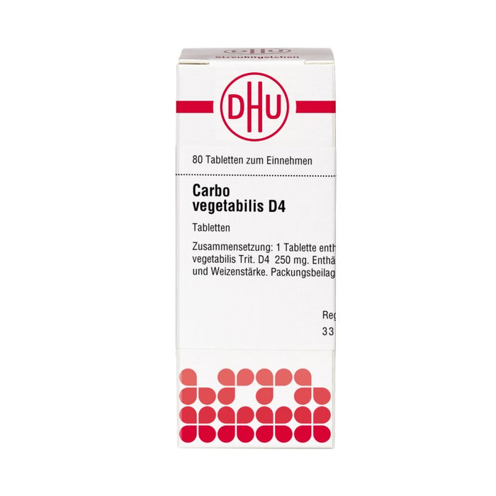 DHU Carbo vegetabilis D4 Tabletten, 80 St. Tabletten