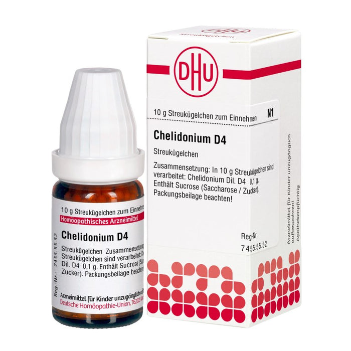 DHU Chelidonium D4 Streukügelchen, 10 g Globuli