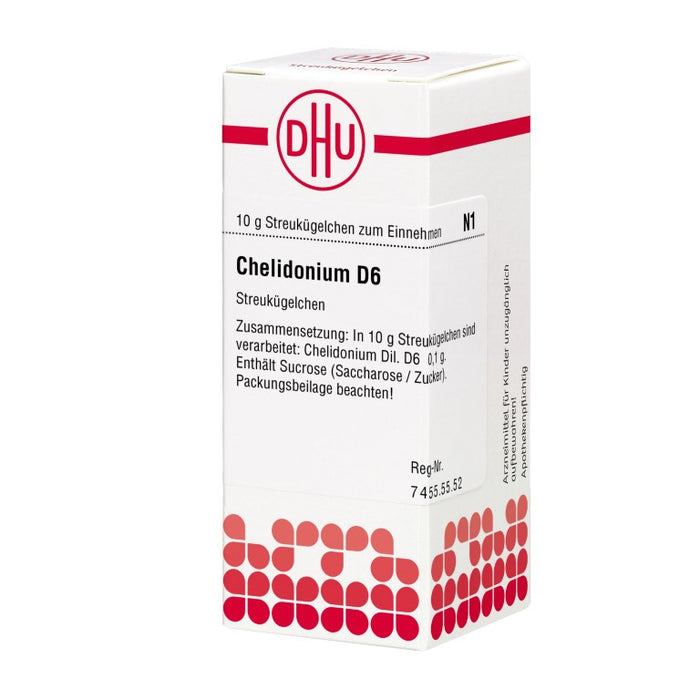 DHU Chelidonium D6 Streukügelchen, 10 g Globuli