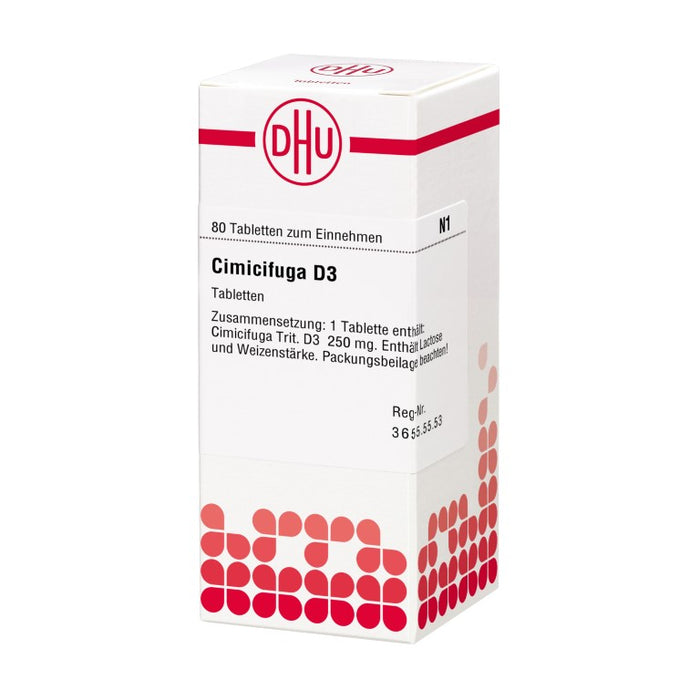 DHU Cimicifuga D3 Tabletten, 80 pc Tablettes