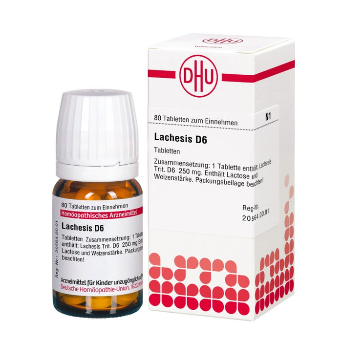 DHU Lachesis D6 Tabletten, 80 pc Tablettes