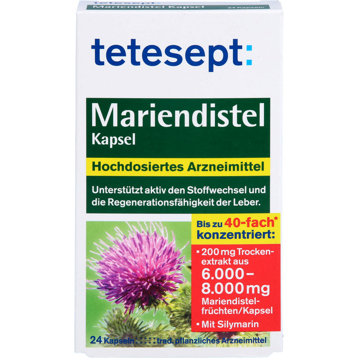 tetesept Mariendistel Kapseln, 24 pcs. Capsules