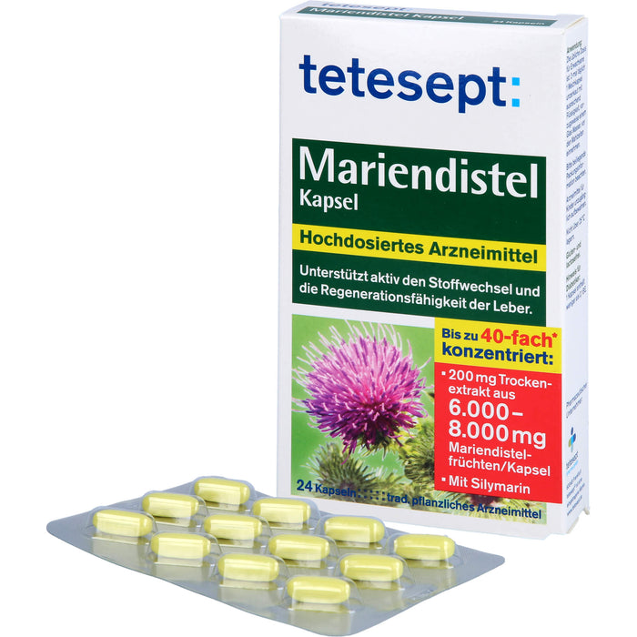 tetesept Mariendistel Kapseln, 24 pc Capsules