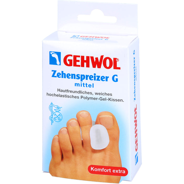 GEHWOL Zehenspreizer G mittel hochelastisches Polymer-Gel-Kissen, 3 St. Pflaster