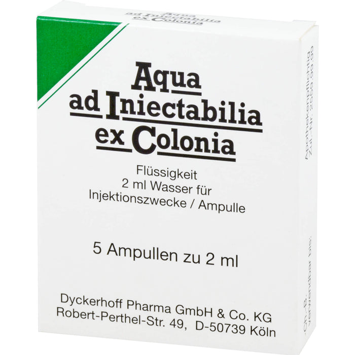 Dyckerhoff Aqua ad Iniectabilia ex Colonia Ampullen, 5 pcs. Ampoules