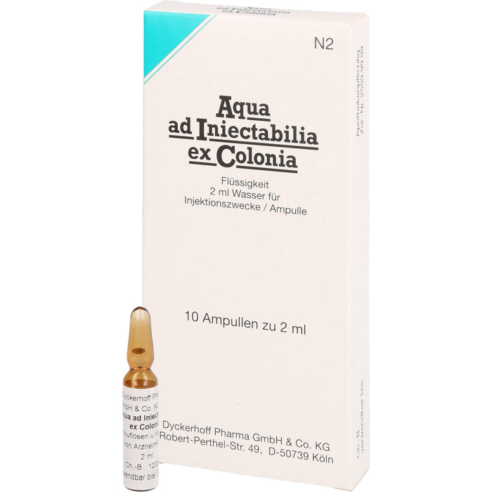 Aqua ad Iniectabilia ex Colonia, Amp. 2 ml, 10 ml Lösung