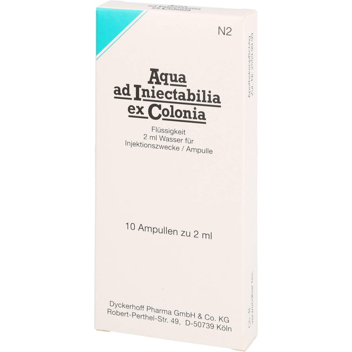 Aqua ad Iniectabilia ex Colonia, Amp. 2 ml, 10 ml Lösung