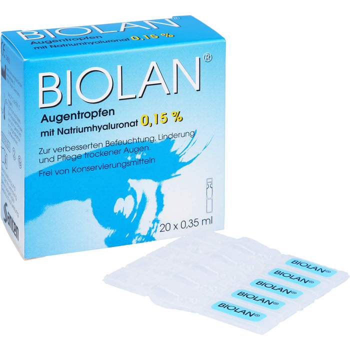 Biolan Augentropfen, 20 ml Pipettes à dose unique