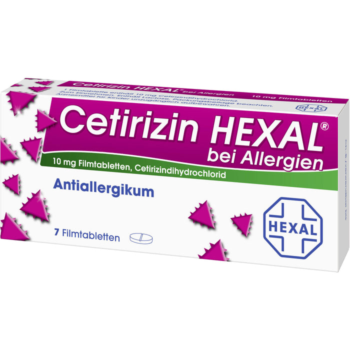 Cetirizin HEXAL Tabletten bei Allergien, 7 pcs. Tablets