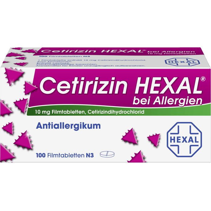 Cetirizin HEXAL Tabletten bei Allergien, 100 St. Tabletten