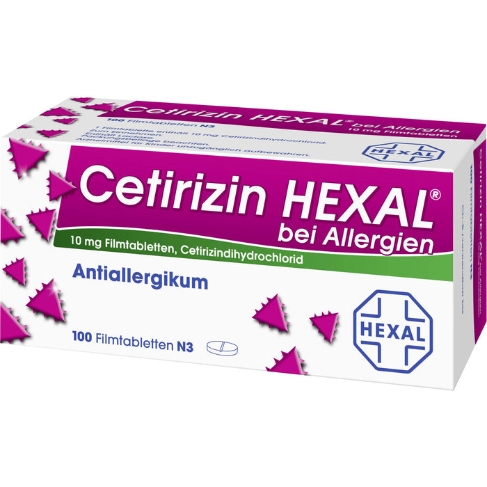 Cetirizin HEXAL Tabletten bei Allergien, 100 St. Tabletten