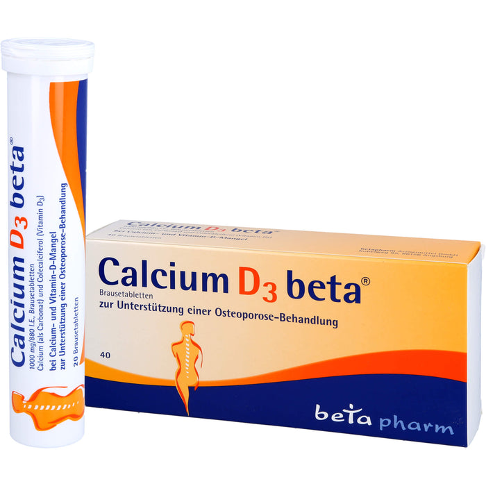 Calcium D3 beta Brausetabletten, 40 pc Tablettes