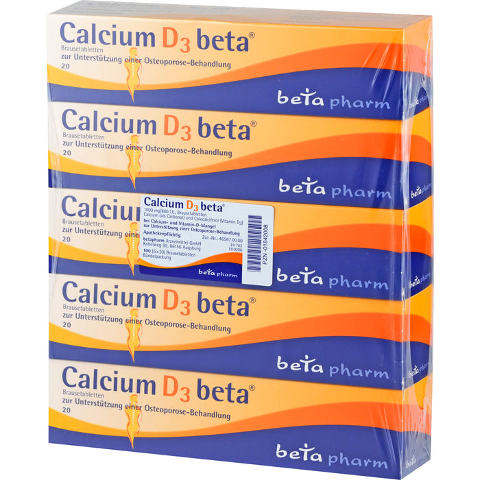 Calcium D3 beta Brausetabletten, 100 St. Tabletten