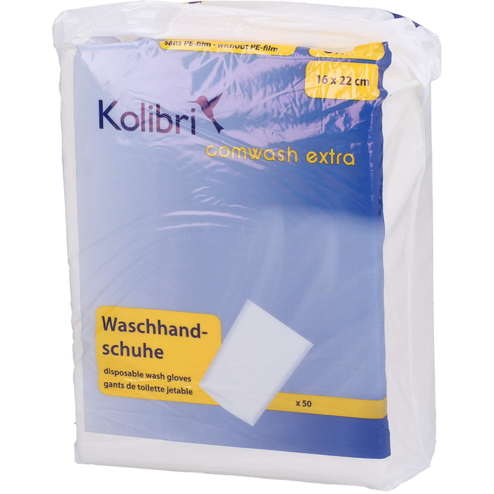 Kolibri comwash extra Einweg-Waschhandschuhe unfoliert 16 x 22 cm, 50 St. Handschuhe