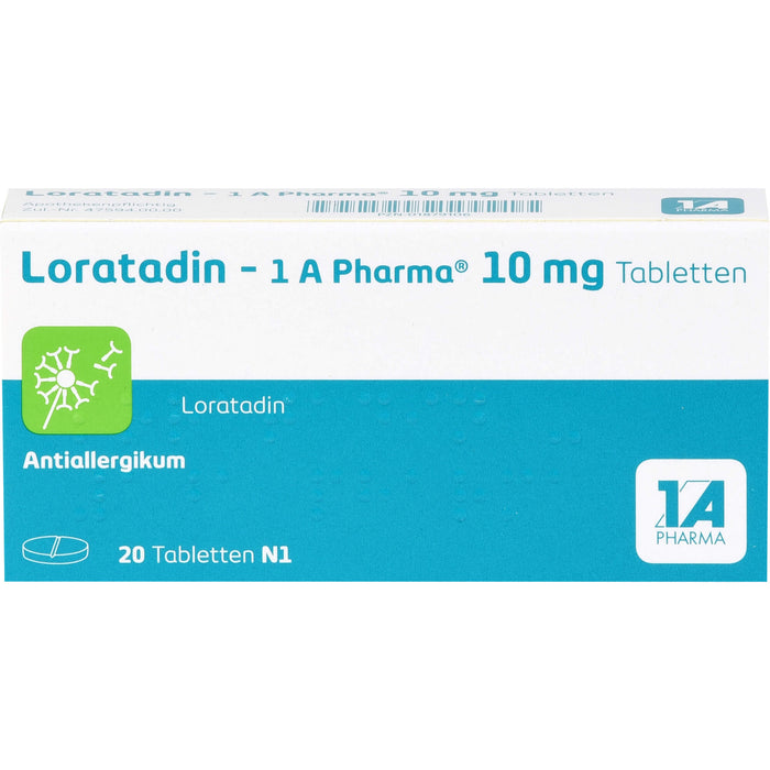 Loratadin - 1A Pharma 10 mg Tabletten Antiallergikum, 20 St. Tabletten