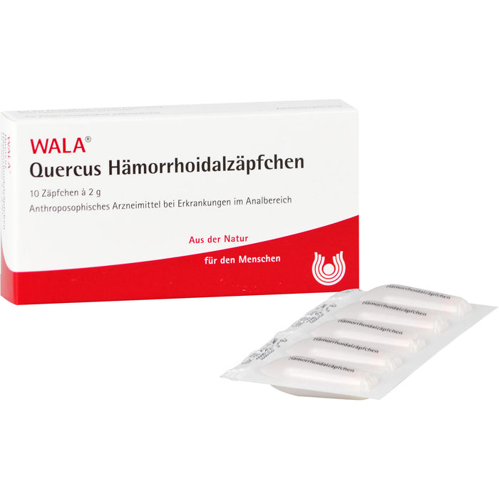 WALA Quercus Haemorrhoidalzäpfchen, 10 pcs. Suppositories