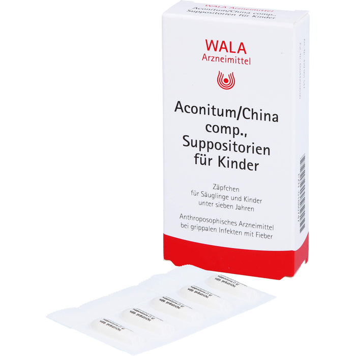 WALA Aconitum/China comp., Suppositorien für Kinder, 10 pc Suppositoires