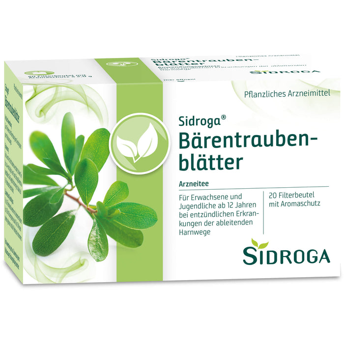 Sidroga Bärentraubenblätter Arzneitee bei entzündlichen Erkrankungen der ableitenden Harnwege, 20 pcs. Filter bag