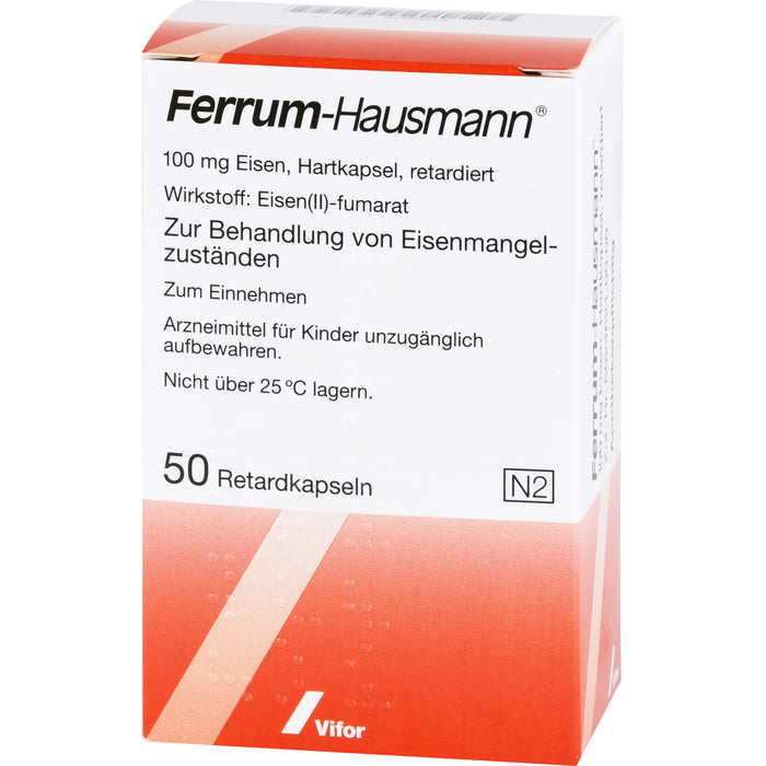 Ferrum-Hausmann Hartkapseln zur Behandlung von Eisenmangelzuständen, 50 pcs. Capsules