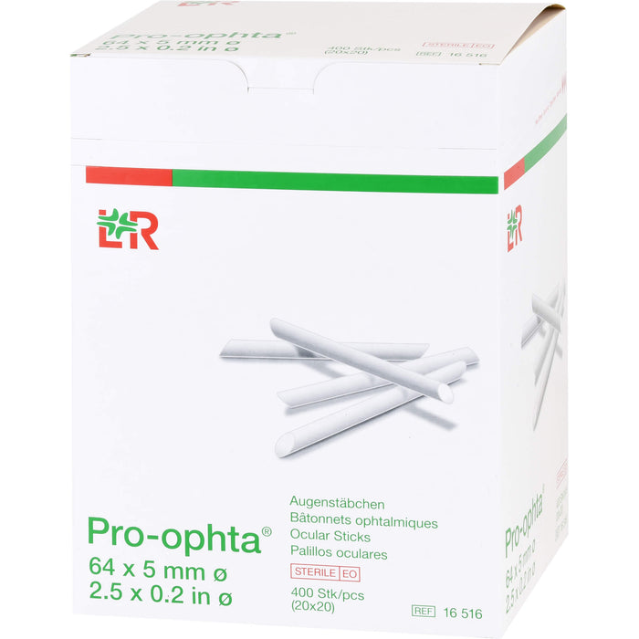 Lohmann & Rauscher Pro Ophta sterile Augenstäbchen 64 x 5 mm, 400 pcs. dressing