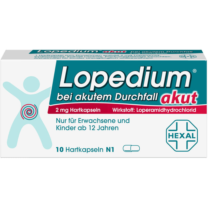 Lopedium akut bei akutem Durchfall, 10 pcs. Capsules