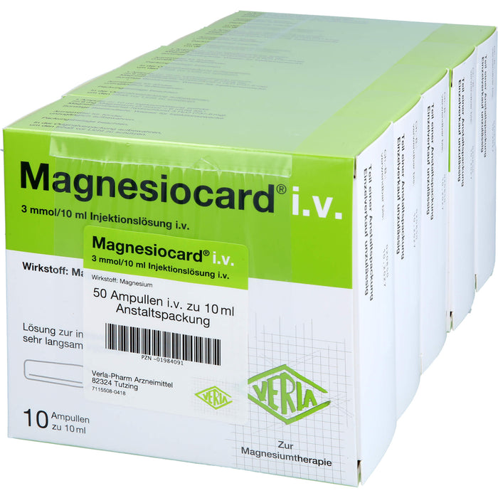 Magnesiocard i.v., Injektionslösung, 50X10 ml ILO