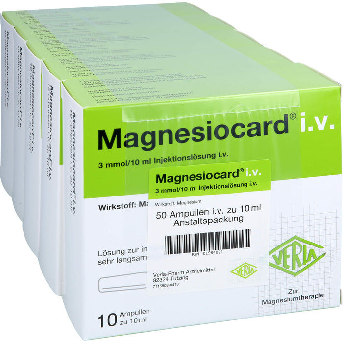 Magnesiocard i.v., Injektionslösung, 50X10 ml ILO