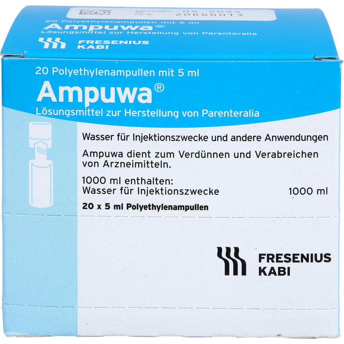 Ampuwa Wasser für Injektionszwecke Polyethylenampullen, 20 pcs. Ampoules