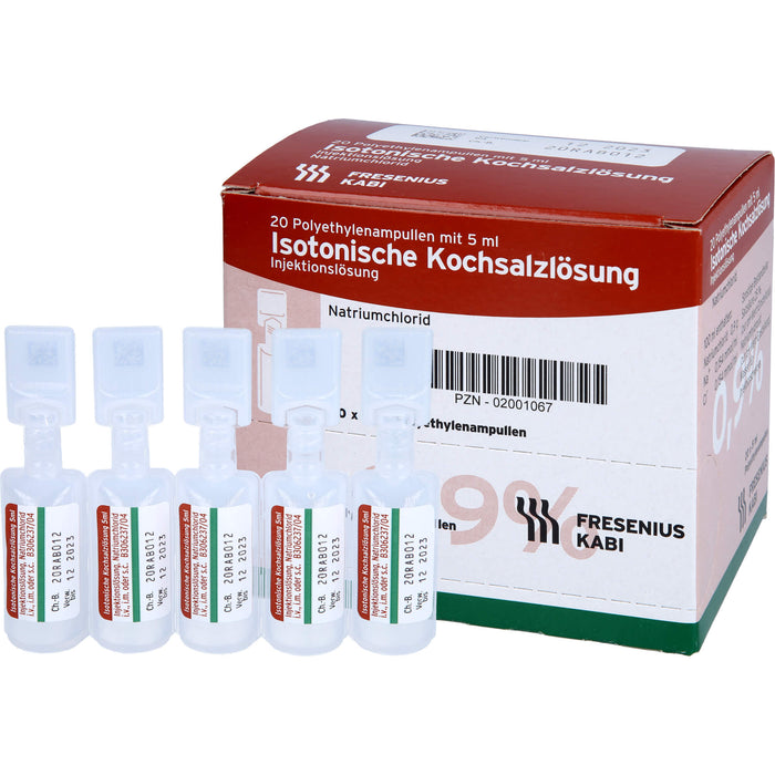 Isotonische Kochsalzlösung NaCl 0,9% Plastikampullen, 100 ml Lösung