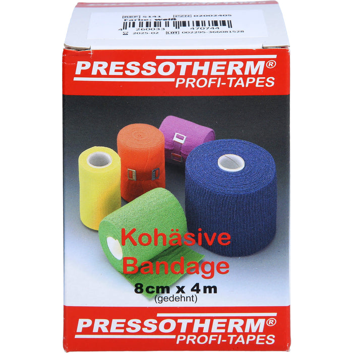 Pressotherm Kohäsive Bandage 8cmx4m weiß, 1 St BIN