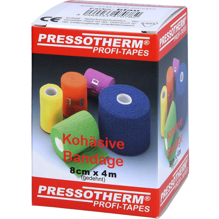 Pressotherm Kohäsive Bandage 8cmx4m blau, 1 St BIN